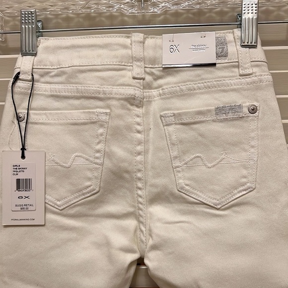 33. 7 For All Mankind Super Skinny Jeans in Clean White - Picture 8 of 17